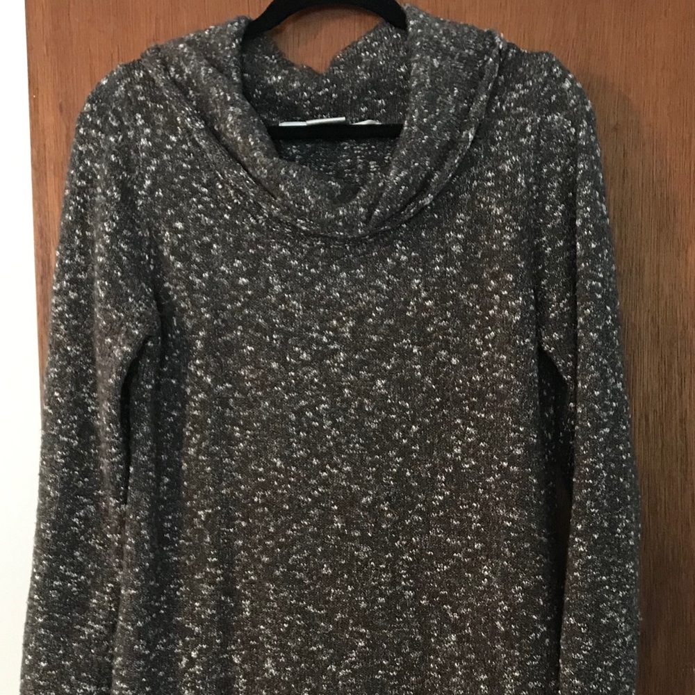 Cowl-neck sweater dress